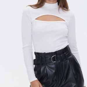 DYNAMITE ribbed cut turtleneck